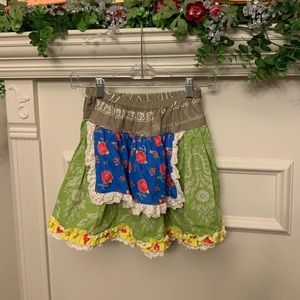 Mustard Pie Rose Garden Lydia apron skirt